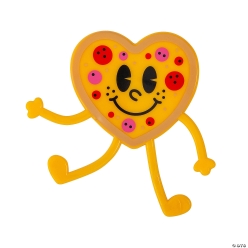 Valentine's Day Heart Pizza Bendable Toys-24Pk