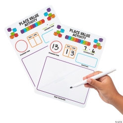 Place Value Activity Dry Erase Mats-12Pk