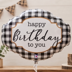 Black & White Plaid Birthday 32