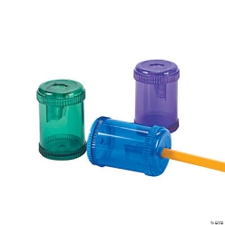 Barrel-Shaped Pencil Sharpener - 12pk