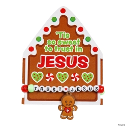Religious Christmas Gingerbread Bracelets with Card-24Pk