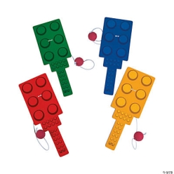 Lego Jumbo Wood Paddle Balls - 12 Pk