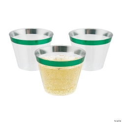 Bulk Green Plastic Cups 9 oz. - 50Pk