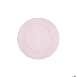 Premium Blush Plastic Dessert Plates - 25Pk