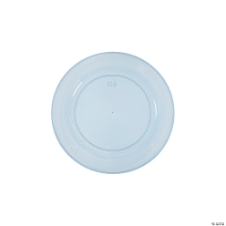 Premium Dusty Blue Plastic Dessert Plates - 25Pk