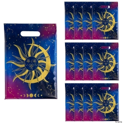 Celestial Party Plastic Goody Bags - 12Pk