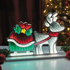 Reindeer with Sleigh of Presents Infinity Light