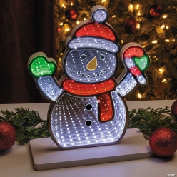 Snowman in Hat, Gloves & Scarf Infinity Light