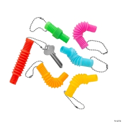 Pull-Tube Stretching Plastic Keychains-48Pk