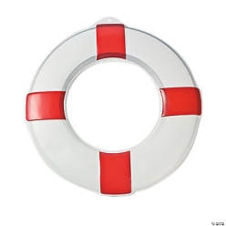 Life Preserver Plastic Jumbo Decorations - 3 Pk