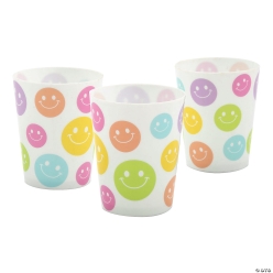 Smiley Face Plastic Party Favour Cups - 8Pk