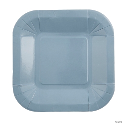 Slate Blue Paper Dessert Plates - 24Pk