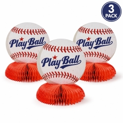Baseball Party 31cm Centerpieces - 3Pk