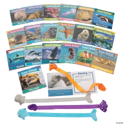 Ocean Animal Readers & Plush Bookmarks Set-32Pk