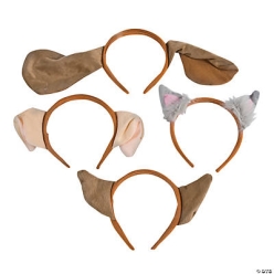 Plush Puppy Ear Headbands - 12Pk