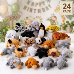 Plush Zoo Animal Assortment - 24pk