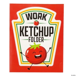 Classroom Work Ketchup Cardstock Pocket Folders-12Pk