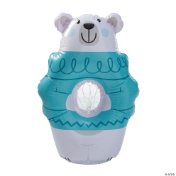 Inflatable Cozy, Merry & Bright Polar Bear Vinyl Toss Game