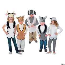 Nativity Costume Animal Vest & Hat Sets - 5 Pk