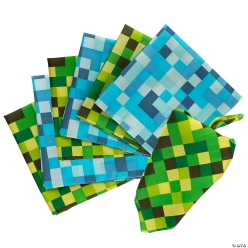 Pixel Checkered Bandanas - 12Pk