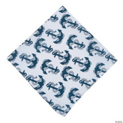 Navy & White Anchor Bandana