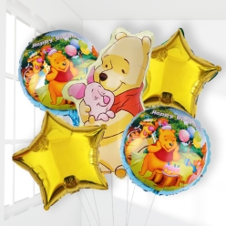 Winnie The Pooh Birthday Balloon Bouquet