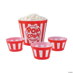 Popcorn Bowl Keepsake Set 5 Piece Set
