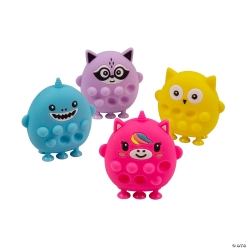 3D Suction Character Lotsa Pops Pop Fidget Toys-4Pk