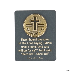 Religious Called to Serve Metal Prayer Tokens with Card-12Pk