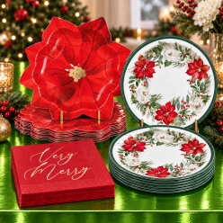 *Premium Metallic Traditional Xmas Party Pack for 16