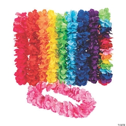 Premium Jumbo Petals Flower Leis-12Pk