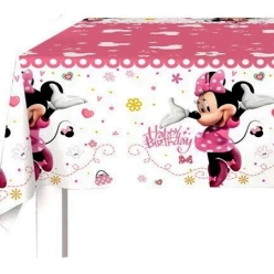 Pretty Minnie Printed Plastic Table Cover