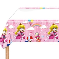 Princess Peach Printed Plastic Table Cover