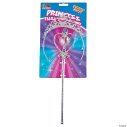 Princess Tiaras with Wand - 6Pk