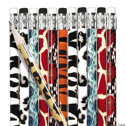 Animal Print Print Wood Pencil Assortment-144Pk