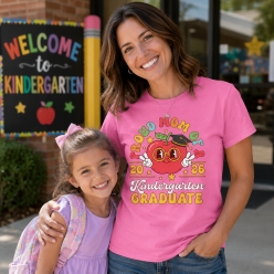 Proud Mom of a Kindergarten Grad Pink T-shirt