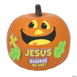 Religious Jesus Shine in Me Pumpkin Craft Kits-12Pk
