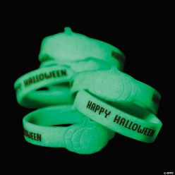 Halloween Glow-in-the-Dark Pumpkin Bracelets-12Pk