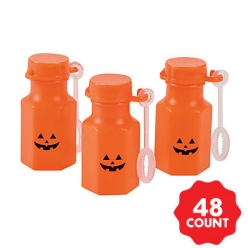 Pumpkin Bubble Bottles - 48 PACK