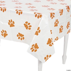 Pawprint Printed Plastic Tablecover