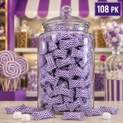 Purple Chevron Buttermints - 108pcs