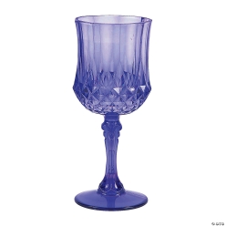 Purple Plastic Patterned Wine Glasses-12Pk