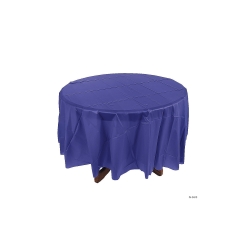 Purple Round Plastic Tablecloth