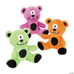 Halloween Plush Cyclops Bears - 12Pk