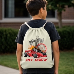 Racing Pit Crew Drawstring Backpack