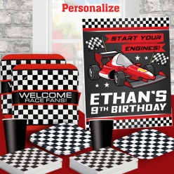 *Race Car PERSONALIZED Party Pack for 8
