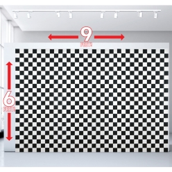 Checkered 9 Ft Backdrop