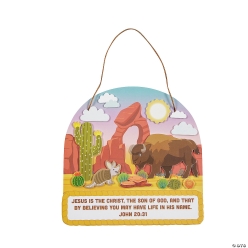 Railroad VBS Bible Verse Sign Craft Kit-12Pk