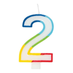 70% OFF: Number 2 Rainbow Cake Candle