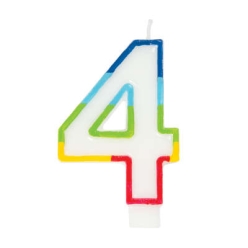 70% OFF: Number 4 Rainbow Cake Candle